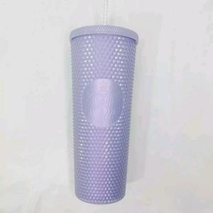 New Starbucks 2021 Icy Lilac Studded Christmas Holiday Tumbler Venti 24oz